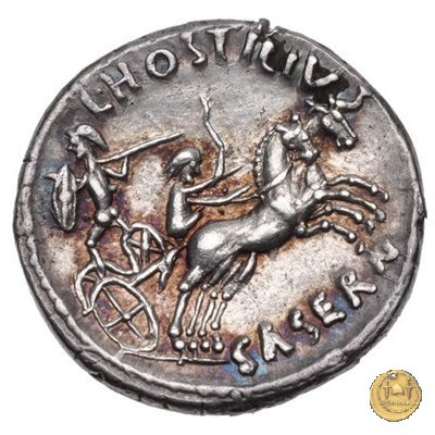 448/2 - denario L. Hostilius Saserna 48 a.C. (Roma)