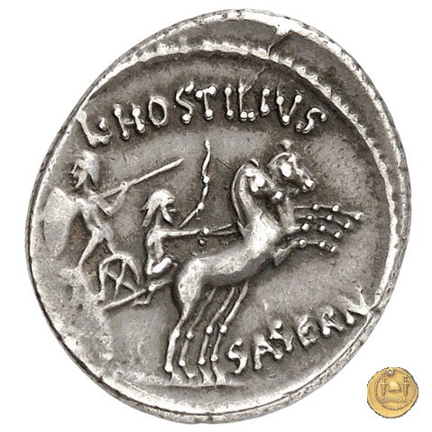 448/2 - denario L. Hostilius Saserna 48 a.C. (Roma)