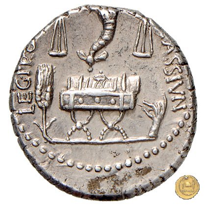 460/2 - denario Q. Caecilius Metellus / P. Licinius Crassus Iunianus 47-46 a.C. (Africa)