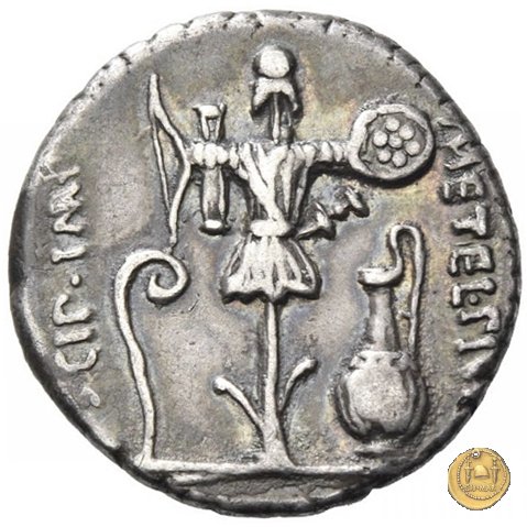 460/3 - denario Q. Caecilius Metellus / P. Licinius Crassus Iunianus 47-46 a.C. (Africa)