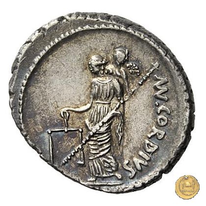 463/1 - denario Mn. Cordius Rufus 46 a.C. (Roma)