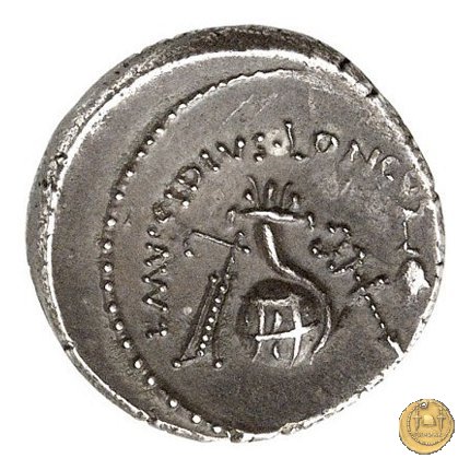 494/39 - denario L. Mussidius T.f. Longus 42 a.C. (Roma)