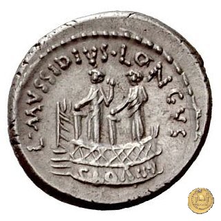 494/42 - denario L. Mussidius T.f. Longus 42 a.C. (Roma)