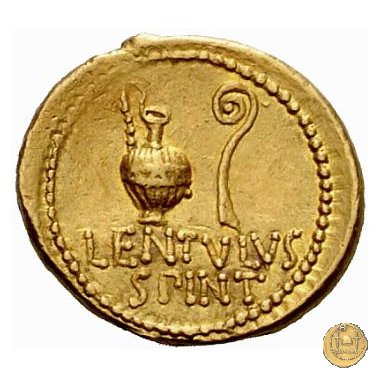 500/4 - aureo C. Cassius Longinus / L. Cornelius Lentulus Spinther 43-42 BC (Itinerante con Cassius) 500/4 - aureo C. Cassius Longinus / L. Cornelius Lentulus Spinther 43-42 BC (Itinerante con Cassius)