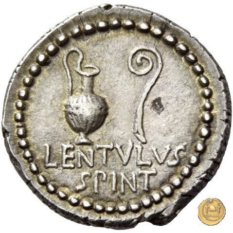 500/7 - denario M. Iunius Brutus / L. Cornelius Lentulus Spinther 43-42 a.C. (Itinerante con Brutus)