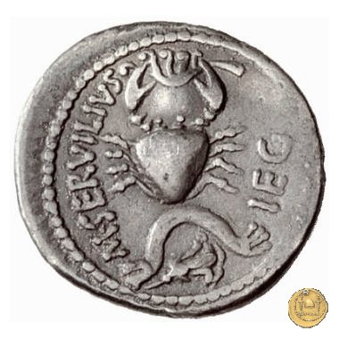 505/3 - denario C. Cassius Longinus / M. Servilius C.f. 43-42 a.C. (Itinerante con Cassius)