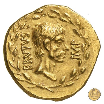 507/1 - aureo M. Iunius Brutus / P. Servilius Casca Longus 43-42 a.C. (Itinerante con Brutus)