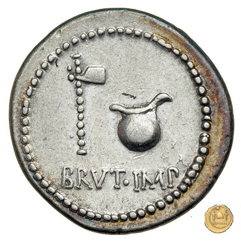 508/2 - denario M. Iunius Brutus / L. Plaetorius Cestianus 43-42 a.C. (Itinerante con Brutus)