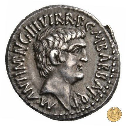 517/2 - denario M.Antonius / C.Iulius Caesar Octavianus / M.Barbatius 41 BC (Itinerante con M. Antonius) 517/2 - denario M.Antonius / C.Iulius Caesar Octavianus / M.Barbatius 41 BC (Itinerante con M. Antonius)
