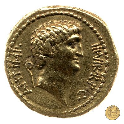 521/1 - aureo M. Antonius / Cn. Domitius Ahenobarbus 40 a.C. (Itinerante con M. Antonius)