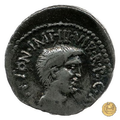 528/3 - denario M. Antonius / C. Iulius Caesar Octavianus 39 a.C. (Itinerante con M. Antonius)