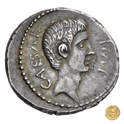 529/2 - denario C. Iulius Caesar Octavianus / M. Antonius 39 a.C. (Itinerante con Octavianus)