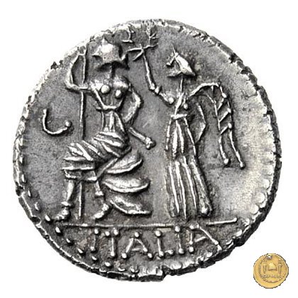 7b - Italia seduta e coronata 89 a.C. (Corfinium) 7b - Italia seduta e coronata 89 a.C. (Corfinium)