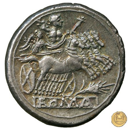 didramma o quadrigato con spiga di grano 214-212 a.C. (Sicilia)